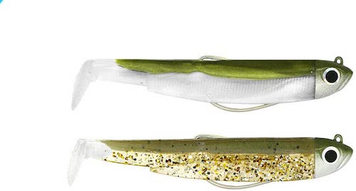 Confezione da 5 Esche a Coda arricciata SUNSKYOO a Forma di Coda Lunga in Silicone con Gancio per Pesce e spigola 